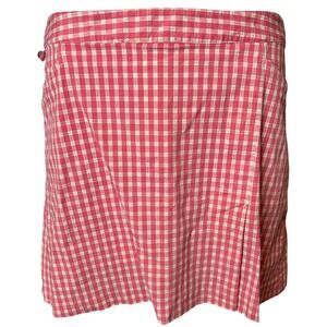 IZOD PerformX Womens Pink Gingham Golf Skort Sz 14 Stretch Skirt Country Club